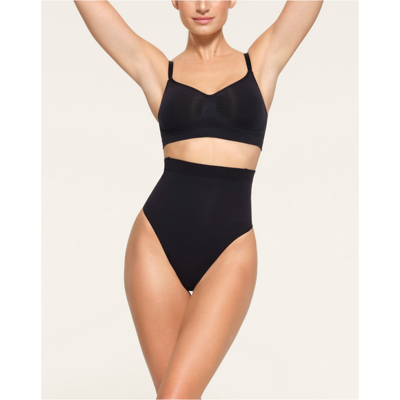 SKIMS Core Control High-Waisted Thong S/M Shapewear Onyx Black NWOT - Picture 1 of 5